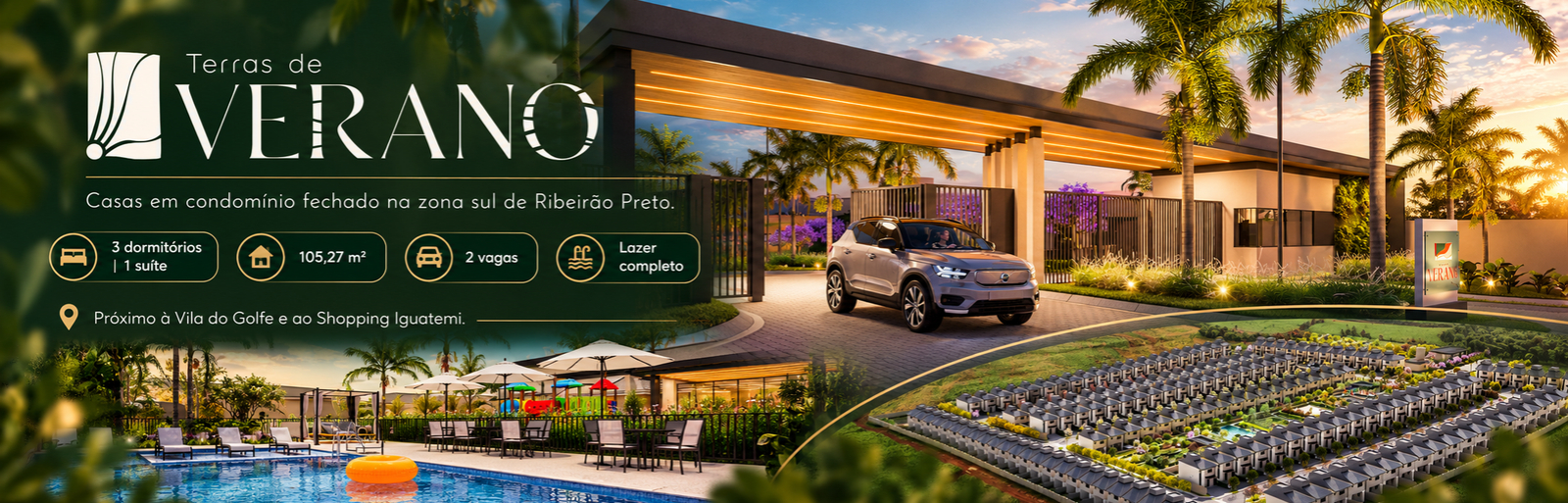 Banner do lançamento Terras de Verano em Ribeirão Preto
