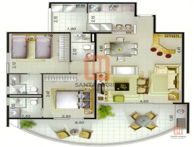 Condomínio Portovenere em Riviera São Lourenço, Bertioga - Planta - foto 1 código 3184