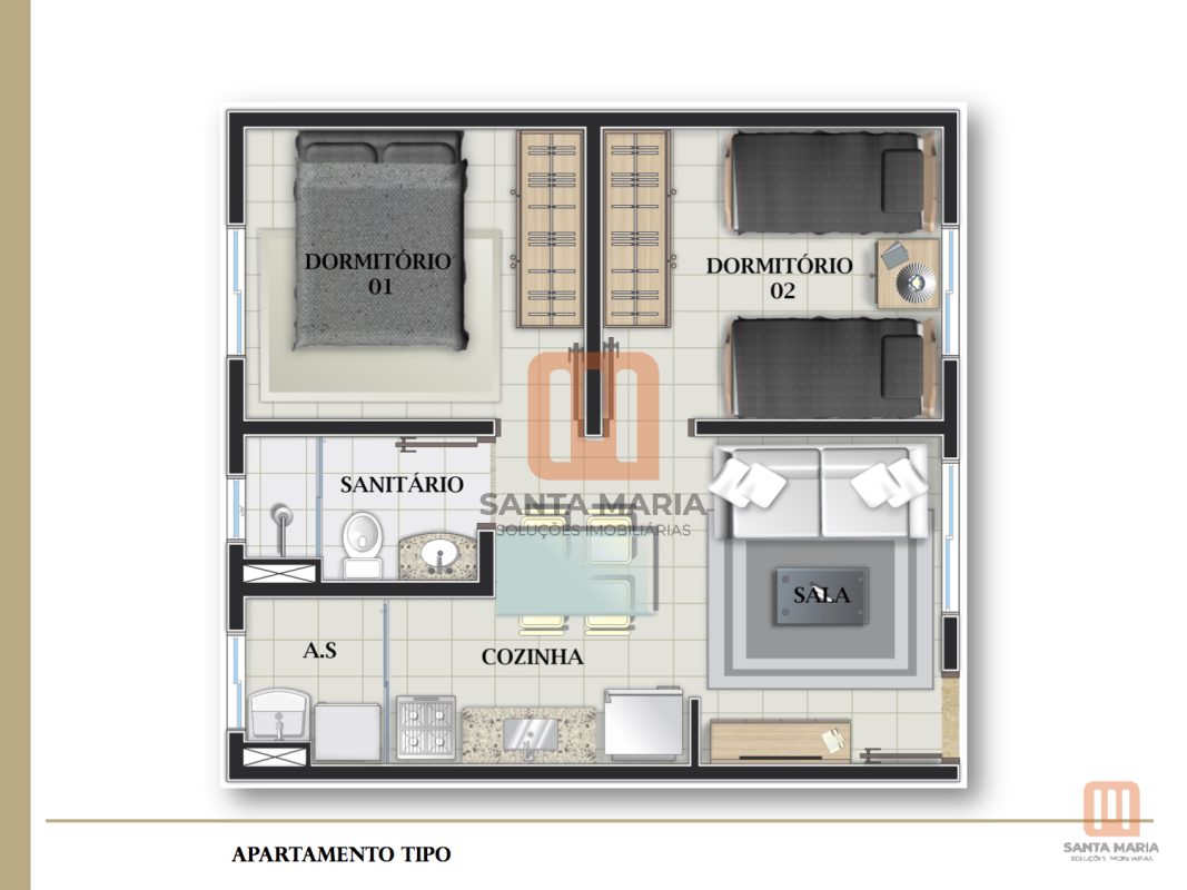 Condomínio Villagio Veneza em Jardim Zara, Ribeirão Preto - Unidade decorada - foto 4 código 3473