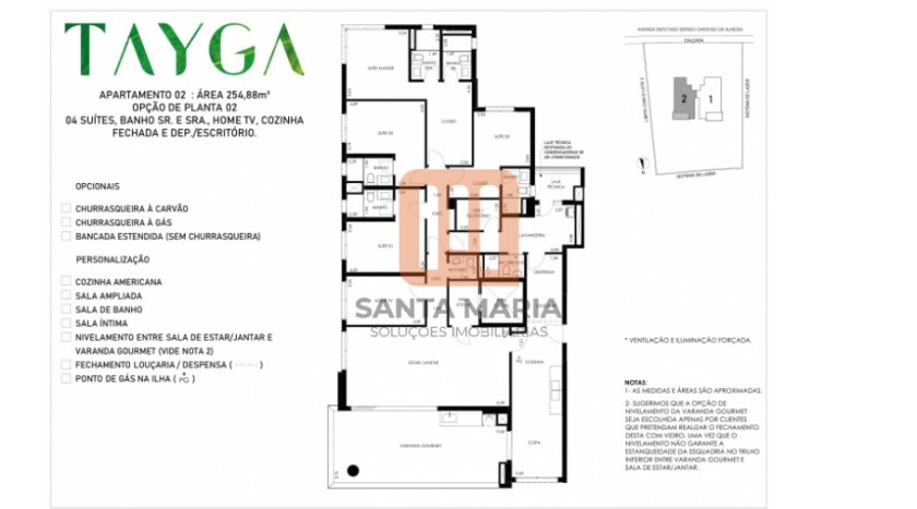 Apartamento para comprar no condomínio Tayga em Olhos D'Agua, Ribeirão Preto - código 74886